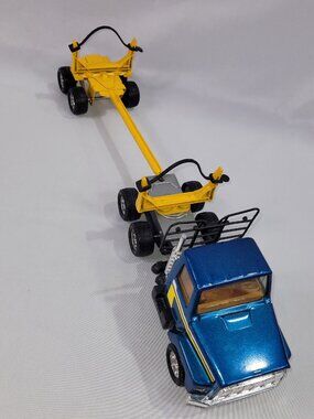 ERTL International Logging Truck #3608 Vintage 9" Blue Tractor Trailer Diecast